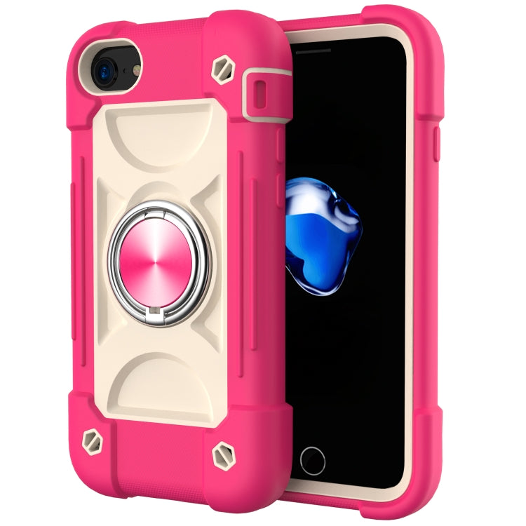 Shockproof Silicone + PC Protective Case with Dual-Ring Holder For iPhone 6 Plus/6s Plus/7 Plus/8 Plus
