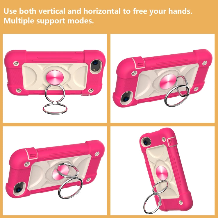 Shockproof Silicone + PC Protective Case with Dual-Ring Holder For iPhone 6 Plus/6s Plus/7 Plus/8 Plus