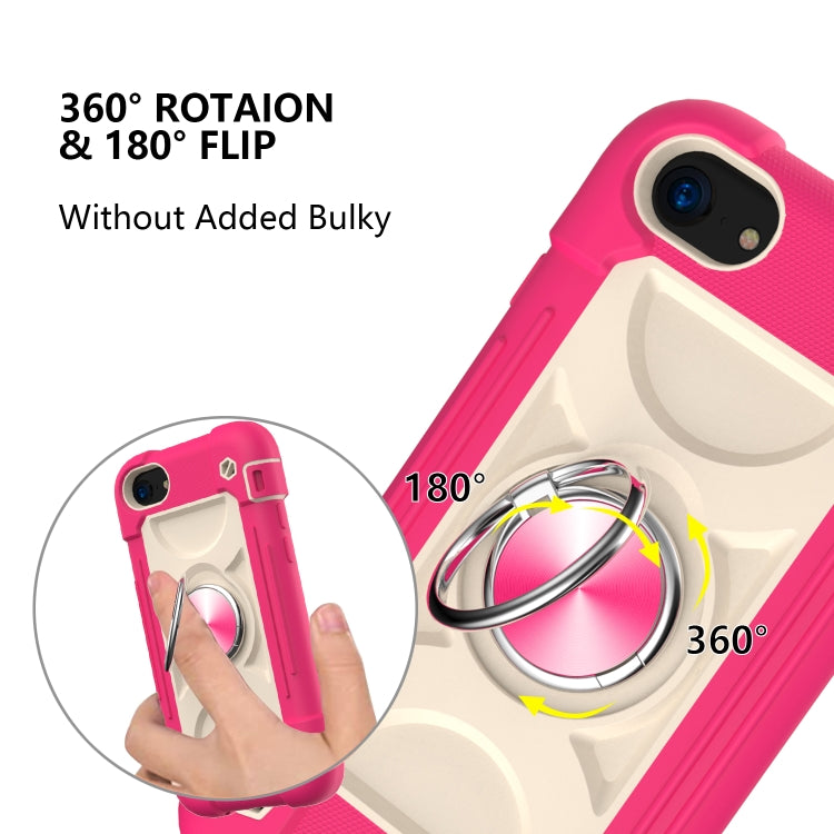 Shockproof Silicone + PC Protective Case with Dual-Ring Holder For iPhone 6 Plus/6s Plus/7 Plus/8 Plus