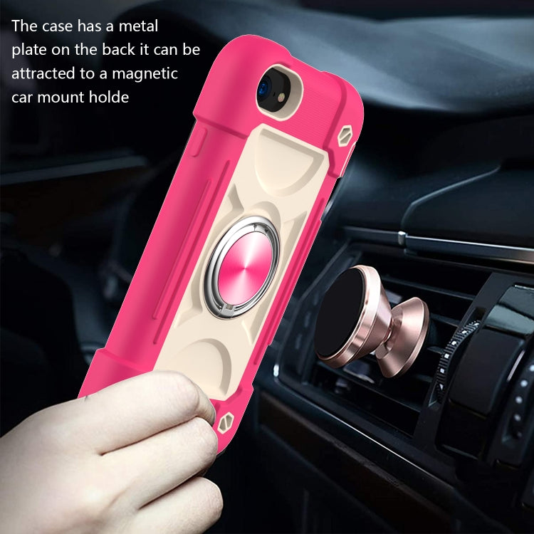 Shockproof Silicone + PC Protective Case with Dual-Ring Holder For iPhone 6 Plus/6s Plus/7 Plus/8 Plus