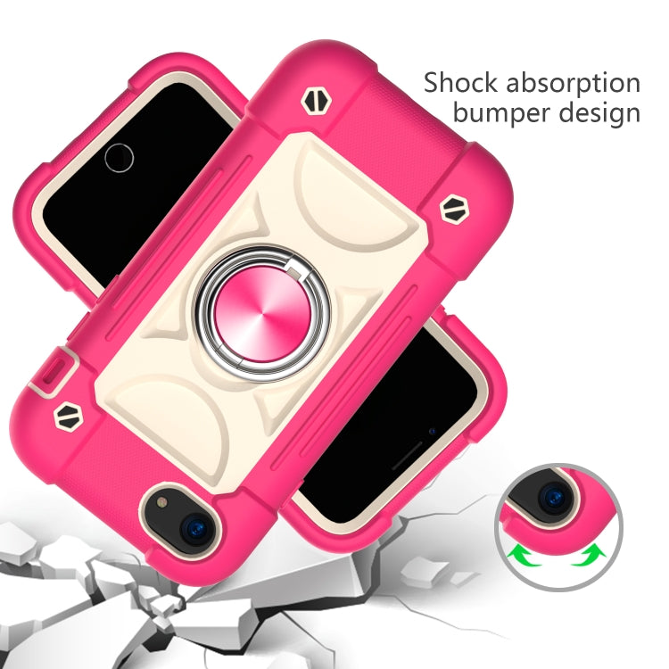Shockproof Silicone + PC Protective Case with Dual-Ring Holder For iPhone 6 Plus/6s Plus/7 Plus/8 Plus