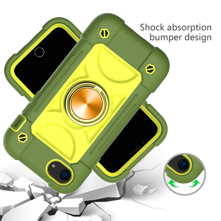 Shockproof Silicone + PC Protective Case with Dual-Ring Holder For iPhone 6 Plus/6s Plus/7 Plus/8 Plus