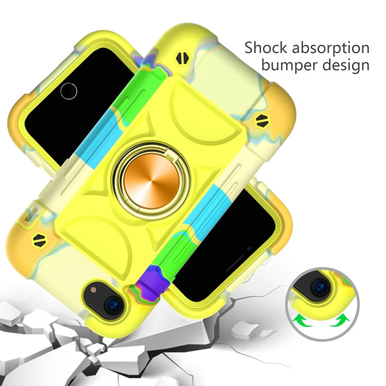 Shockproof Silicone + PC Protective Case with Dual-Ring Holder For iPhone 6 Plus/6s Plus/7 Plus/8 Plus