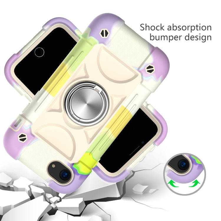 Shockproof Silicone + PC Protective Case with Dual-Ring Holder For iPhone 6 Plus/6s Plus/7 Plus/8 Plus
