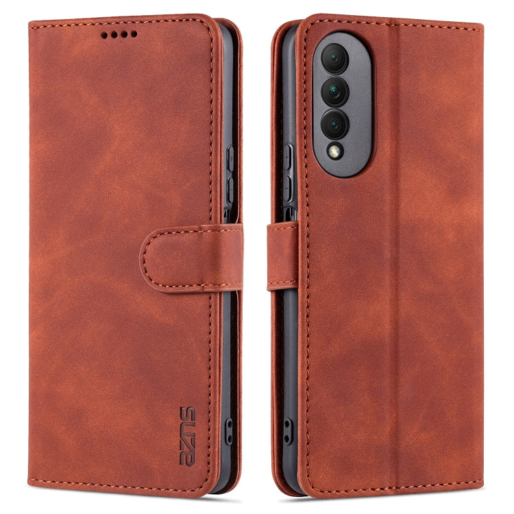 For Honor X20 SE AZNS Skin Feel Calf Texture Horizontal Flip Leather Case with Card Slots & Holder & Wallet