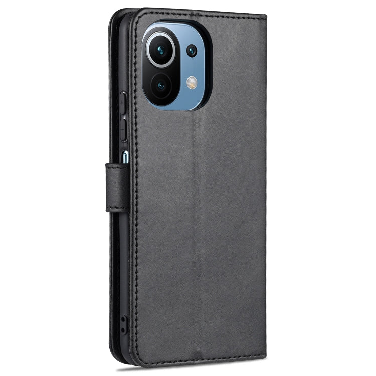 For Xiaomi Mi 11 Lite AZNS Skin Feel Calf Texture Horizontal Flip Leather Case with Card Slots & Holder & Wallet