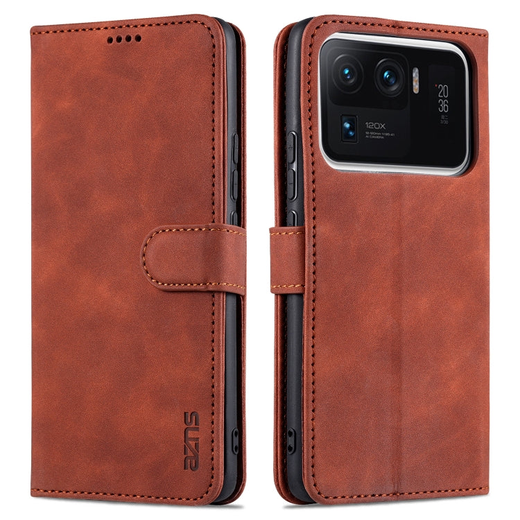 For Xiaomi Mi 11 Ultra AZNS Skin Feel Calf Texture Horizontal Flip Leather Case with Card Slots & Holder & Wallet