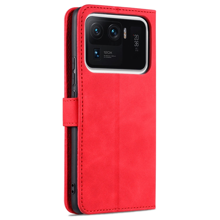 For Xiaomi Mi 11 Ultra AZNS Skin Feel Calf Texture Horizontal Flip Leather Case with Card Slots & Holder & Wallet