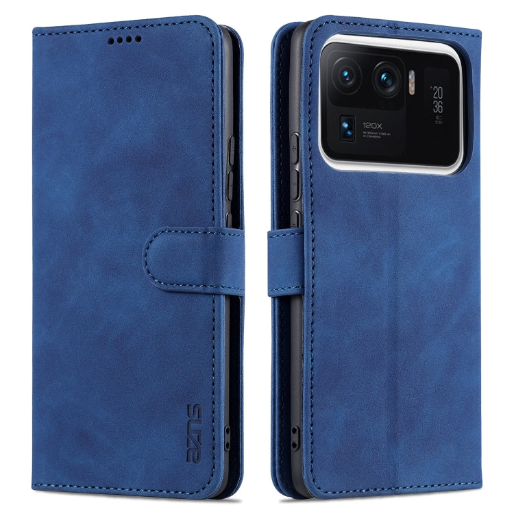 For Xiaomi Mi 11 Ultra AZNS Skin Feel Calf Texture Horizontal Flip Leather Case with Card Slots & Holder & Wallet