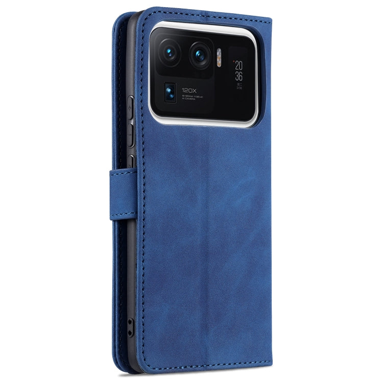 For Xiaomi Mi 11 Ultra AZNS Skin Feel Calf Texture Horizontal Flip Leather Case with Card Slots & Holder & Wallet
