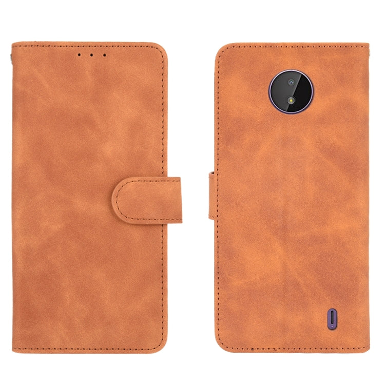 For Nokia C10 Solid Color Skin Feel Magnetic Buckle Horizontal Flip Calf Texture PU Leather Case with Holder & Card Slots & Wallet