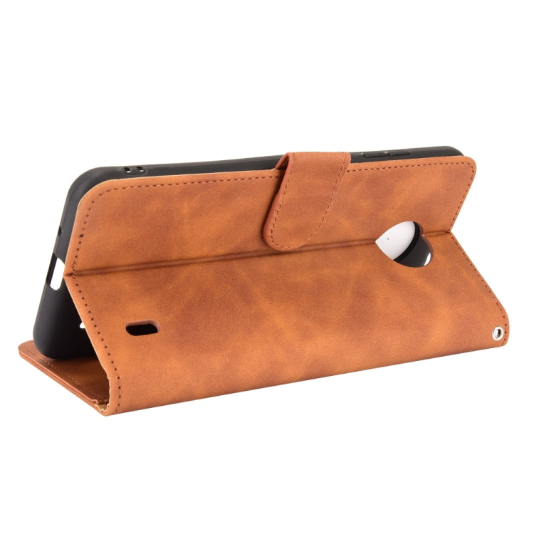 For Nokia C10 Solid Color Skin Feel Magnetic Buckle Horizontal Flip Calf Texture PU Leather Case with Holder & Card Slots & Wallet