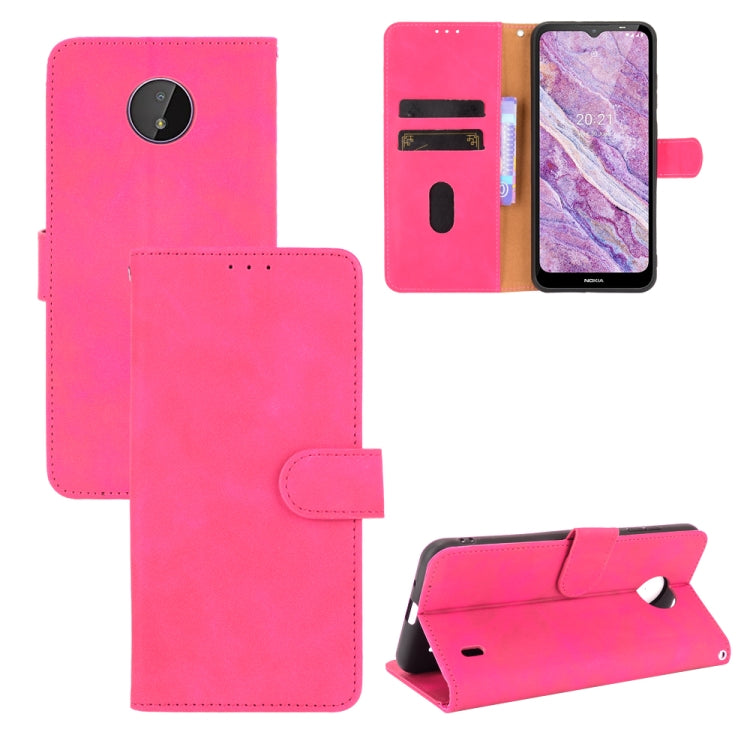 For Nokia C10 Solid Color Skin Feel Magnetic Buckle Horizontal Flip Calf Texture PU Leather Case with Holder & Card Slots & Wallet