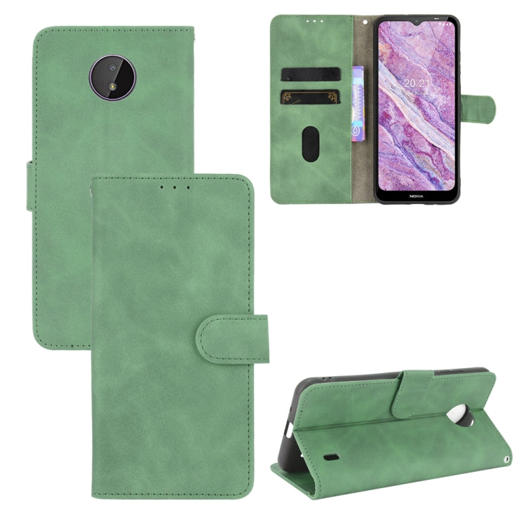 For Nokia C10 Solid Color Skin Feel Magnetic Buckle Horizontal Flip Calf Texture PU Leather Case with Holder & Card Slots & Wallet