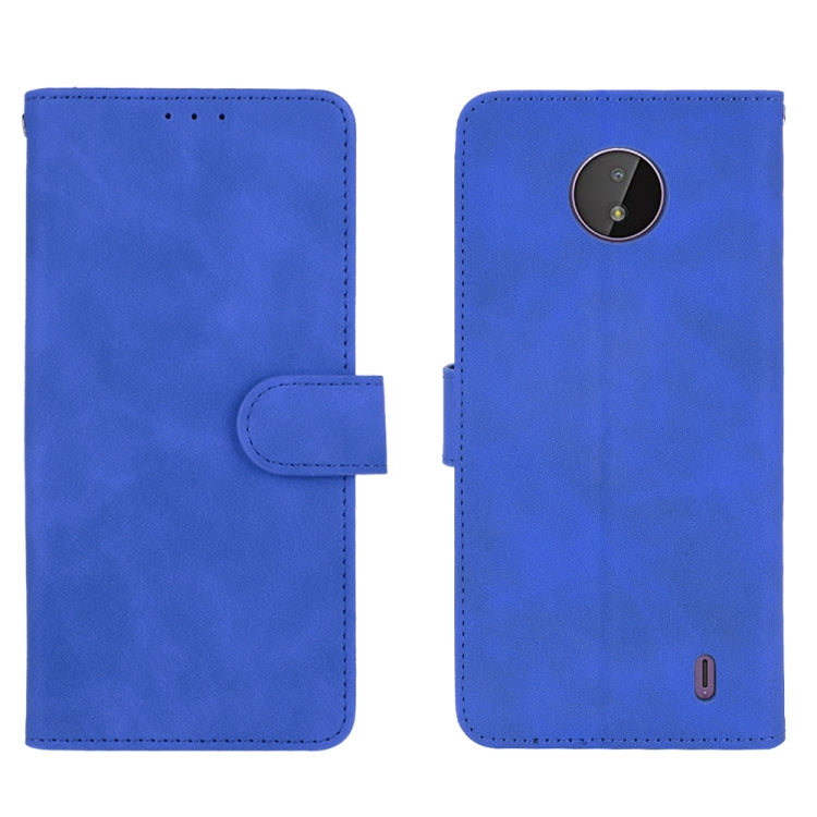 For Nokia C10 Solid Color Skin Feel Magnetic Buckle Horizontal Flip Calf Texture PU Leather Case with Holder & Card Slots & Wallet