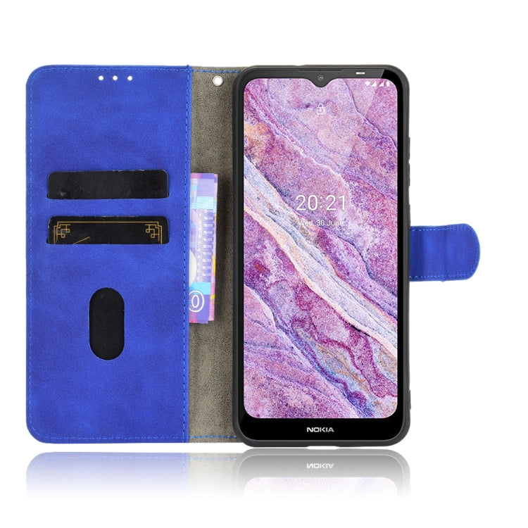For Nokia C10 Solid Color Skin Feel Magnetic Buckle Horizontal Flip Calf Texture PU Leather Case with Holder & Card Slots & Wallet