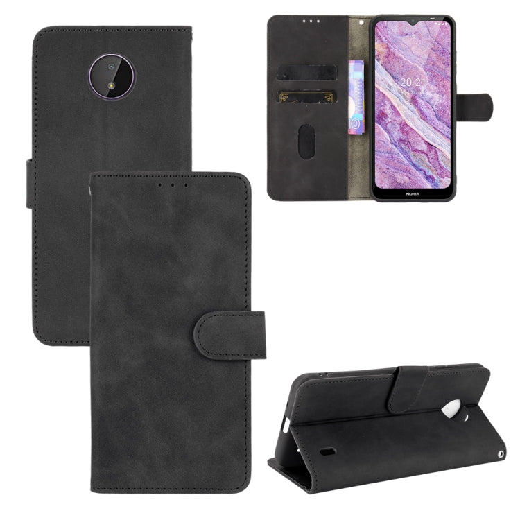 For Nokia C10 Solid Color Skin Feel Magnetic Buckle Horizontal Flip Calf Texture PU Leather Case with Holder & Card Slots & Wallet