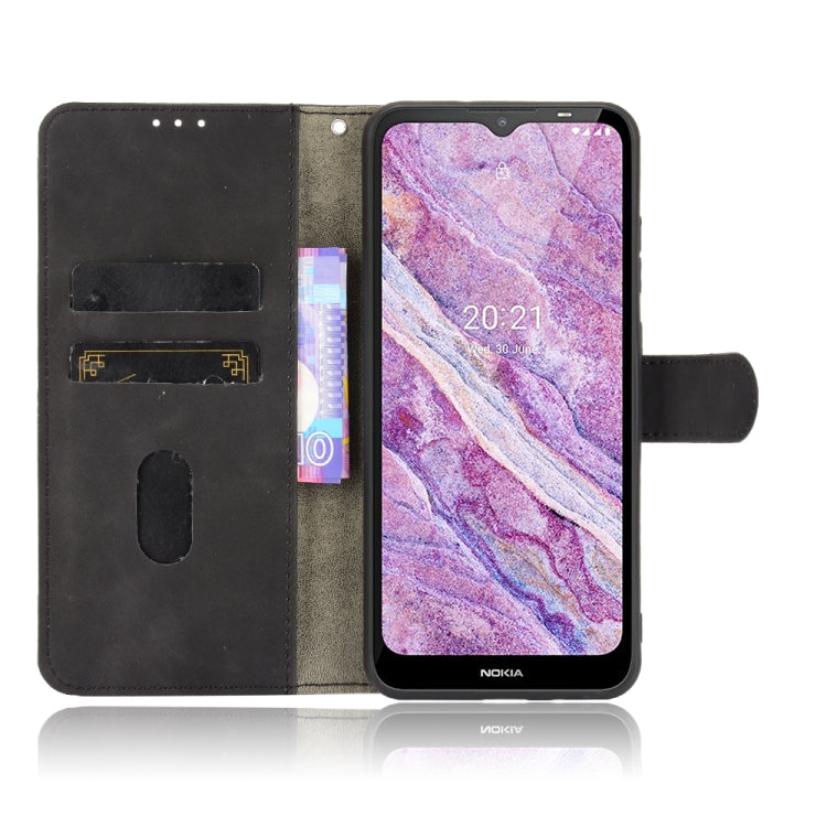 For Nokia C10 Solid Color Skin Feel Magnetic Buckle Horizontal Flip Calf Texture PU Leather Case with Holder & Card Slots & Wallet