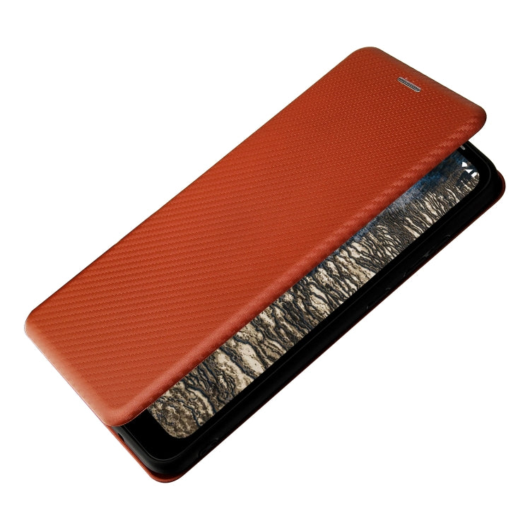 For Nokia C10 Carbon Fiber Texture Horizontal Flip TPU + PC + PU Leather Case with Card Slot