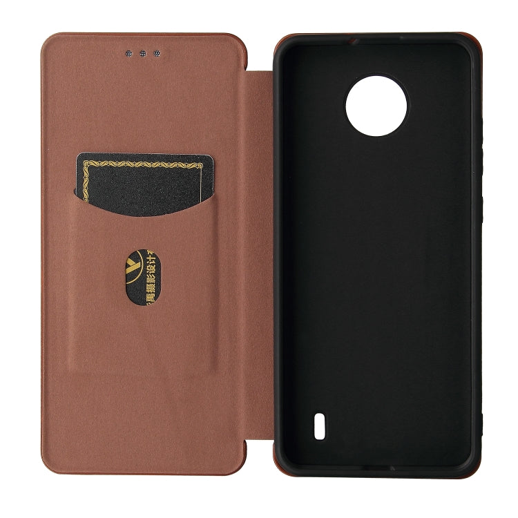 For Nokia C20 Carbon Fiber Texture Horizontal Flip TPU + PC + PU Leather Case with Card Slot