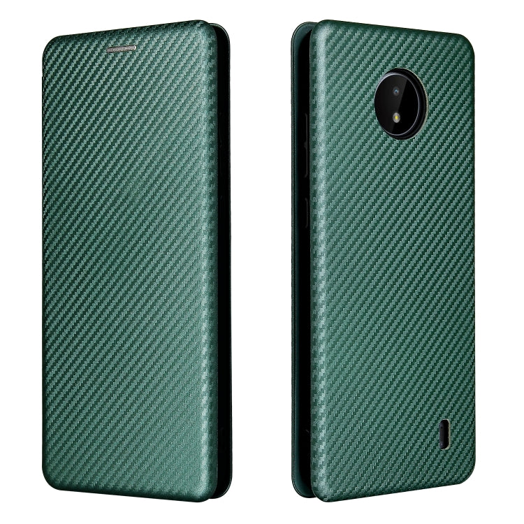 For Nokia C20 Carbon Fiber Texture Horizontal Flip TPU + PC + PU Leather Case with Card Slot