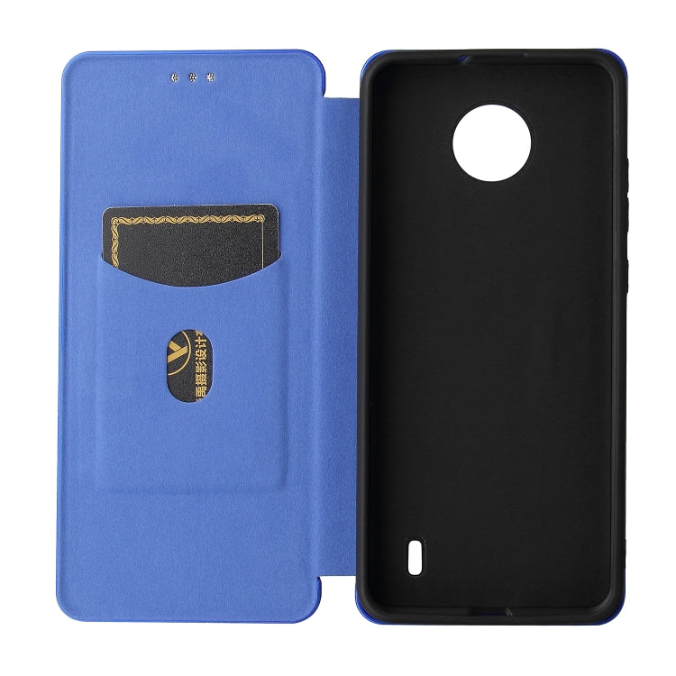 For Nokia C20 Carbon Fiber Texture Horizontal Flip TPU + PC + PU Leather Case with Card Slot