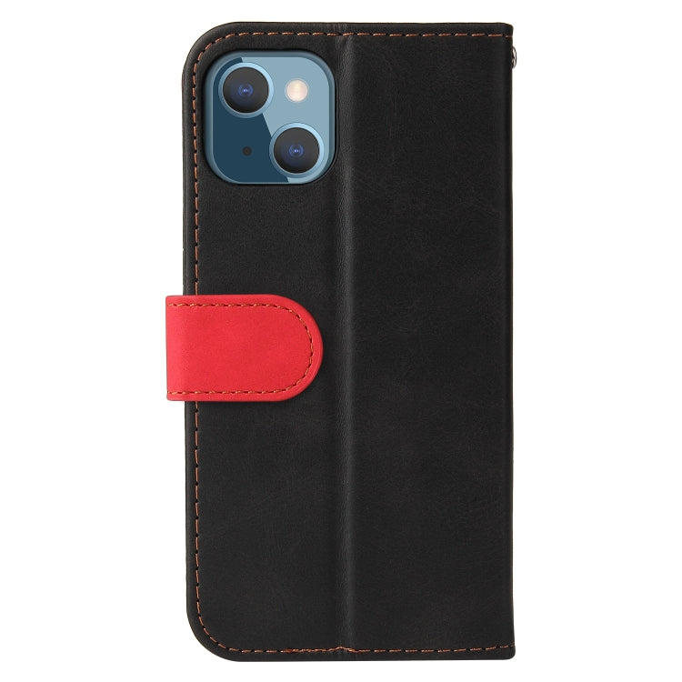 For iPhone 13 mini Business Stitching-Color Horizontal Flip PU Leather Case with Holder & Card Slots & Photo Frame