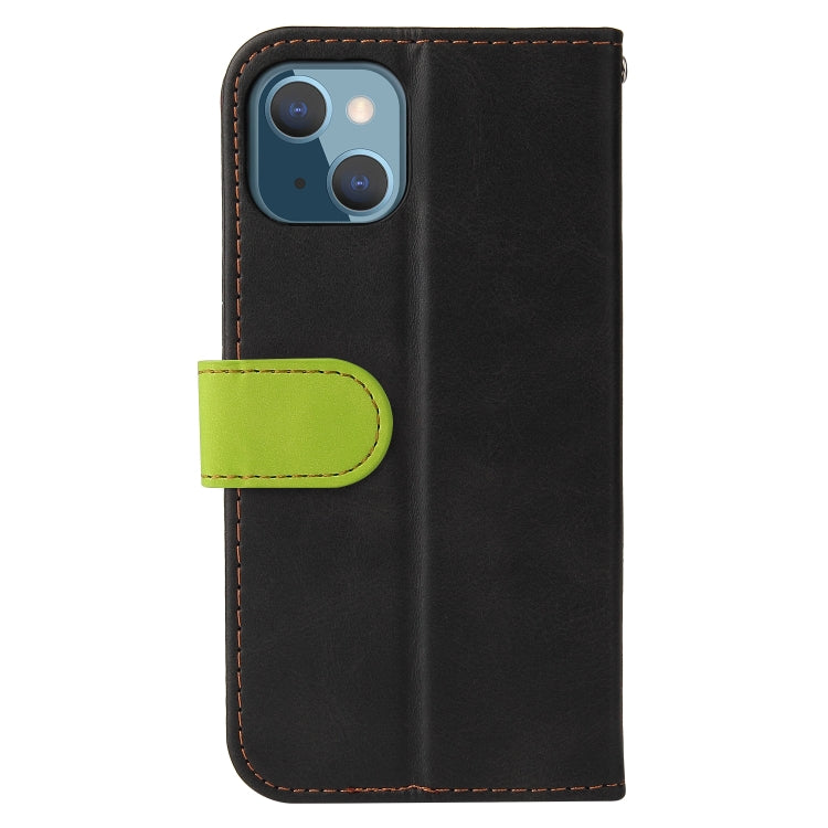 For iPhone 13 mini Business Stitching-Color Horizontal Flip PU Leather Case with Holder & Card Slots & Photo Frame