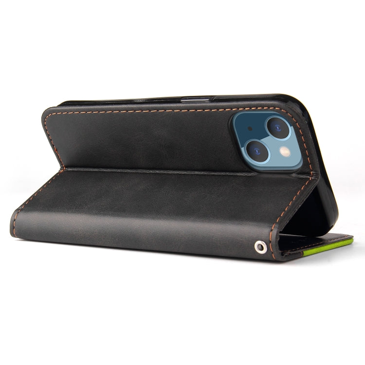 For iPhone 13 mini Business Stitching-Color Horizontal Flip PU Leather Case with Holder & Card Slots & Photo Frame
