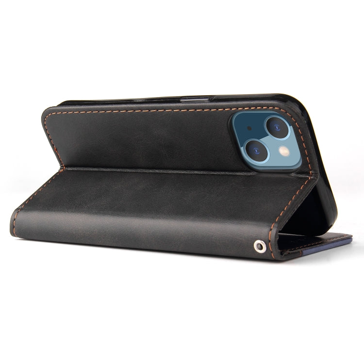 For iPhone 13 mini Business Stitching-Color Horizontal Flip PU Leather Case with Holder & Card Slots & Photo Frame
