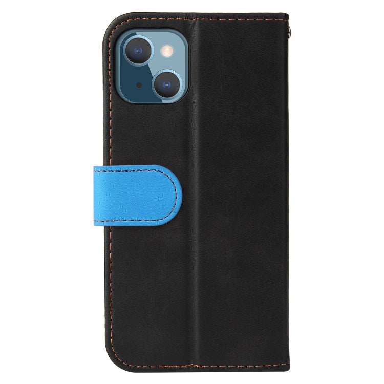 For iPhone 13 mini Business Stitching-Color Horizontal Flip PU Leather Case with Holder & Card Slots & Photo Frame