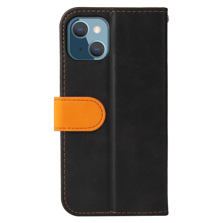 For iPhone 13 mini Business Stitching-Color Horizontal Flip PU Leather Case with Holder & Card Slots & Photo Frame
