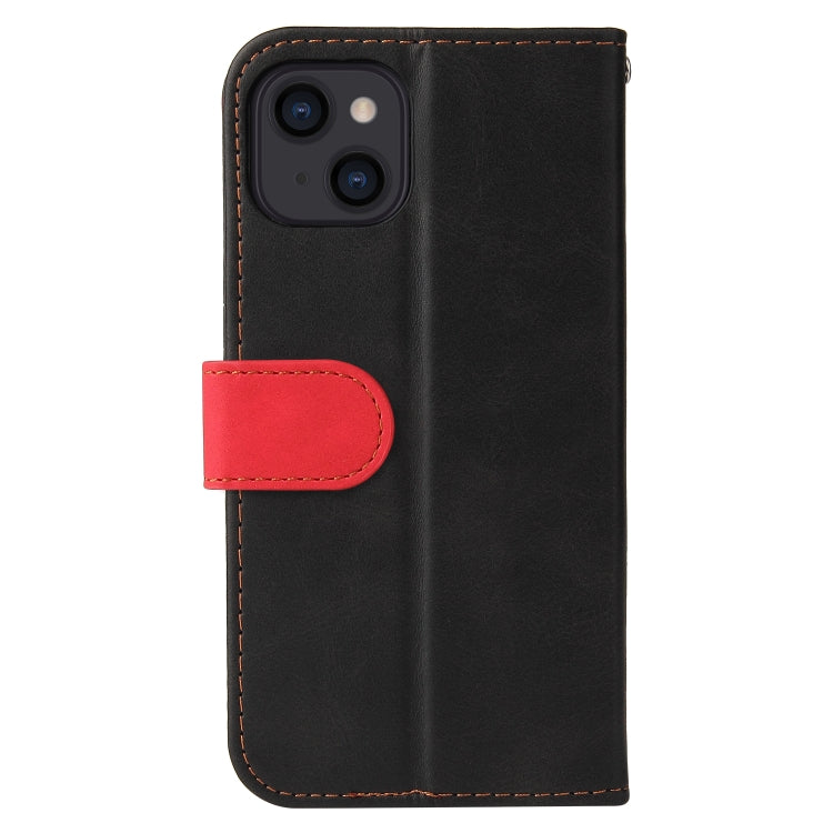 For iPhone 13 Business Stitching-Color Horizontal Flip PU Leather Case with Holder & Card Slots & Photo Frame