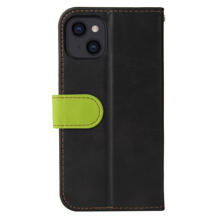 For iPhone 13 Business Stitching-Color Horizontal Flip PU Leather Case with Holder & Card Slots & Photo Frame