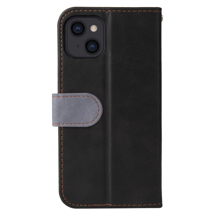 For iPhone 13 Business Stitching-Color Horizontal Flip PU Leather Case with Holder & Card Slots & Photo Frame