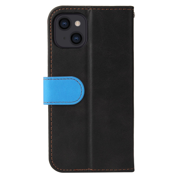 For iPhone 13 Business Stitching-Color Horizontal Flip PU Leather Case with Holder & Card Slots & Photo Frame