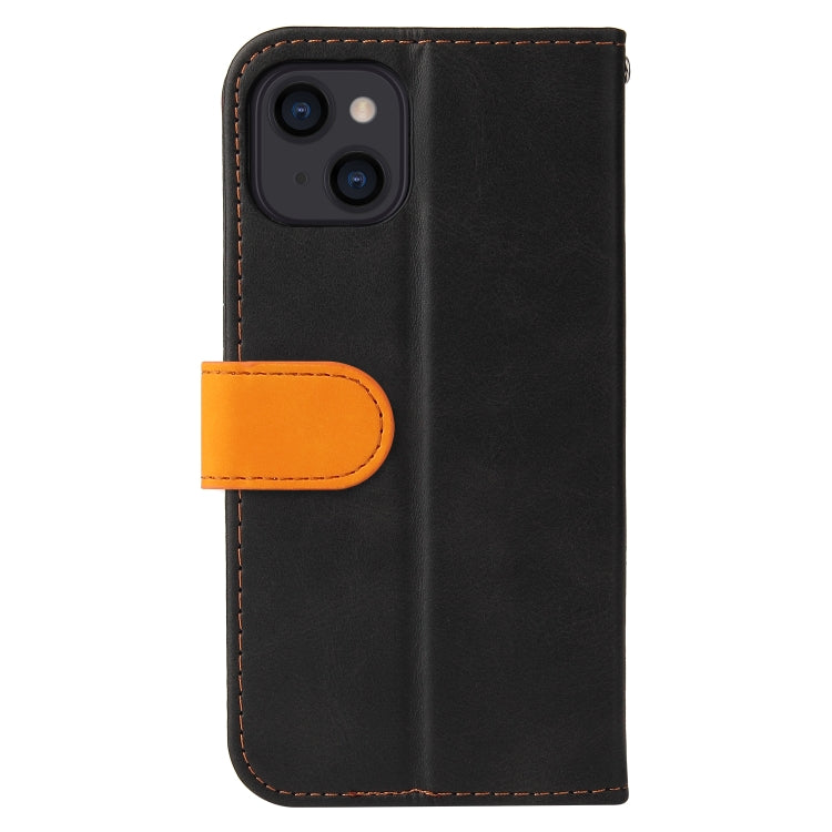 For iPhone 13 Business Stitching-Color Horizontal Flip PU Leather Case with Holder & Card Slots & Photo Frame