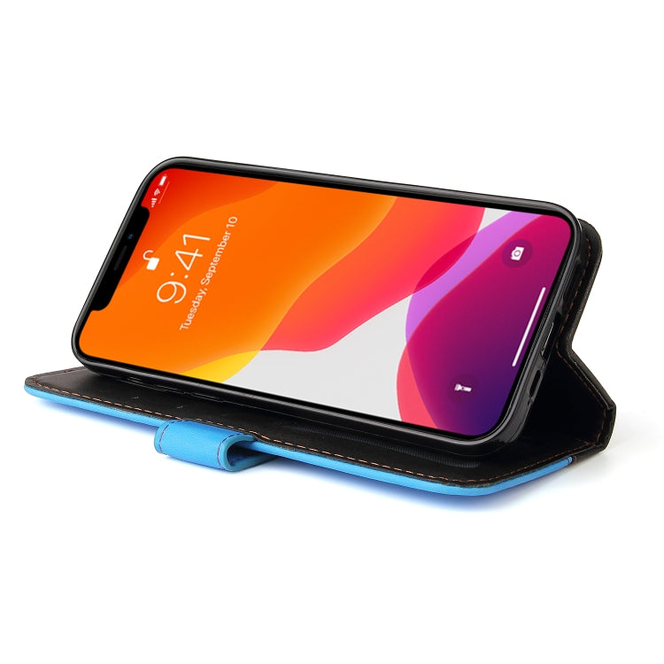 For iPhone 13 Pro Business Stitching-Color Horizontal Flip PU Leather Case with Holder & Card Slots & Photo Frame