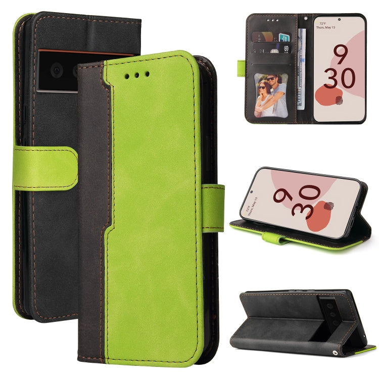 For Google Pixel 6 / Pixel 6 Pro Business Stitching-Color Horizontal Flip PU Leather Case with Holder & Card Slots & Photo Frame