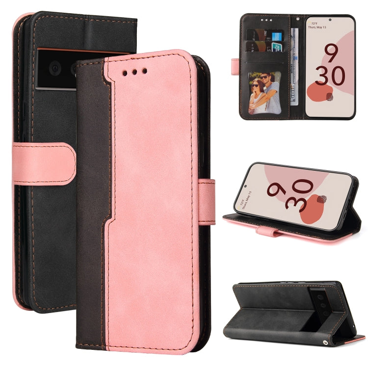 For Google Pixel 6 / Pixel 6 Pro Business Stitching-Color Horizontal Flip PU Leather Case with Holder & Card Slots & Photo Frame