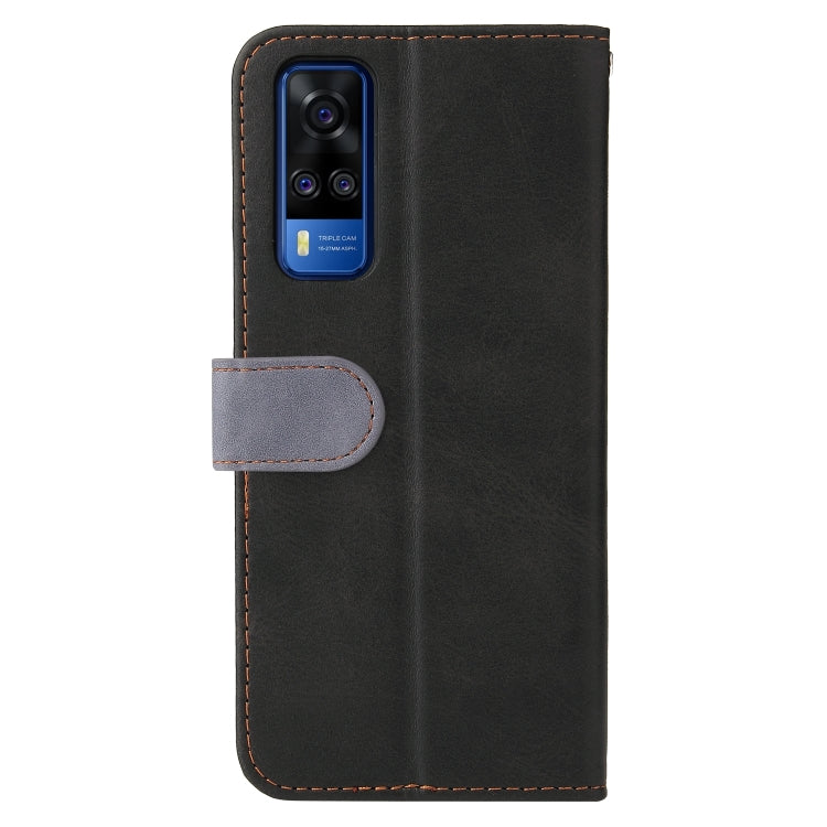 For vivo Y51 2020 / Y31 2021 Business Stitching-Color Horizontal Flip PU Leather Case with Holder & Card Slots & Photo Frame