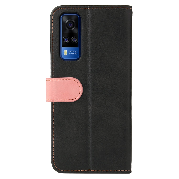 For vivo Y51 2020 / Y31 2021 Business Stitching-Color Horizontal Flip PU Leather Case with Holder & Card Slots & Photo Frame