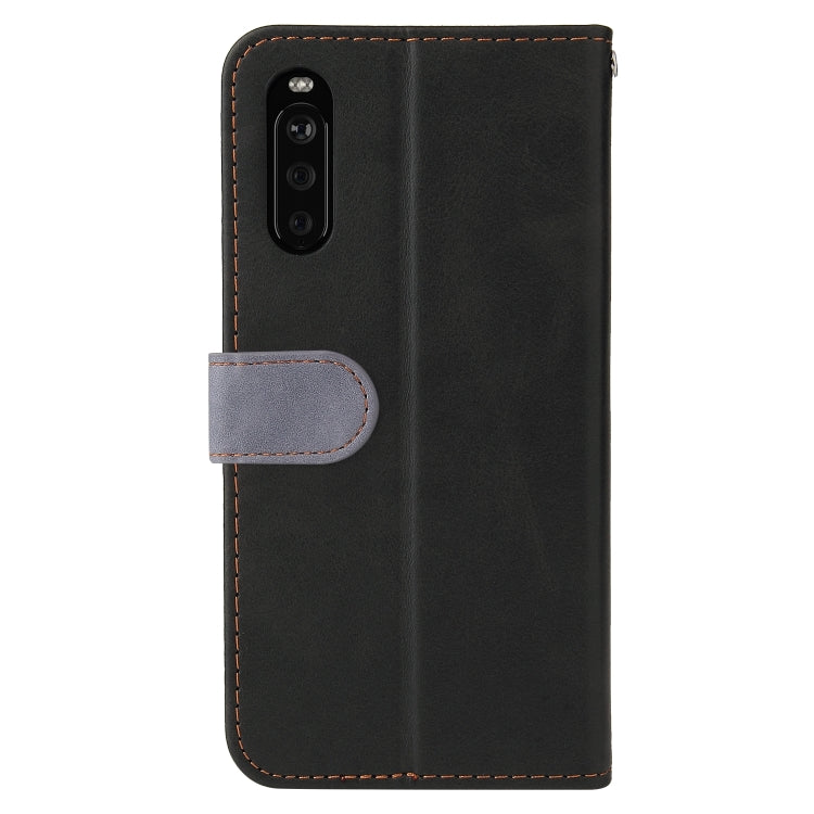 For Sony Xperia 10 III Business Stitching-Color Horizontal Flip PU Leather Case with Holder & Card Slots & Photo Frame