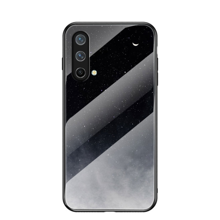 For OnePlus Nord CE 5G Starry Sky Painted Tempered Glass TPU Shockproof Protective Case