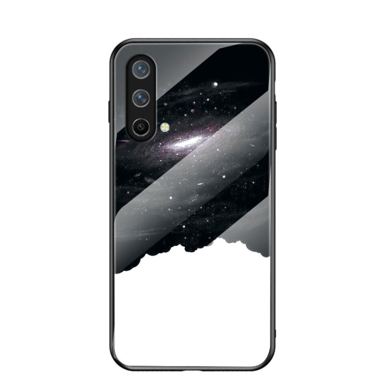 For OnePlus Nord CE 5G Starry Sky Painted Tempered Glass TPU Shockproof Protective Case