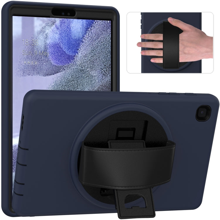 For Samsung Galaxy Tab A7 Lite 8.7 T220 360 Degree Rotation PC + TPU Protective Case with Holder & Hand-strap & Pen Slot