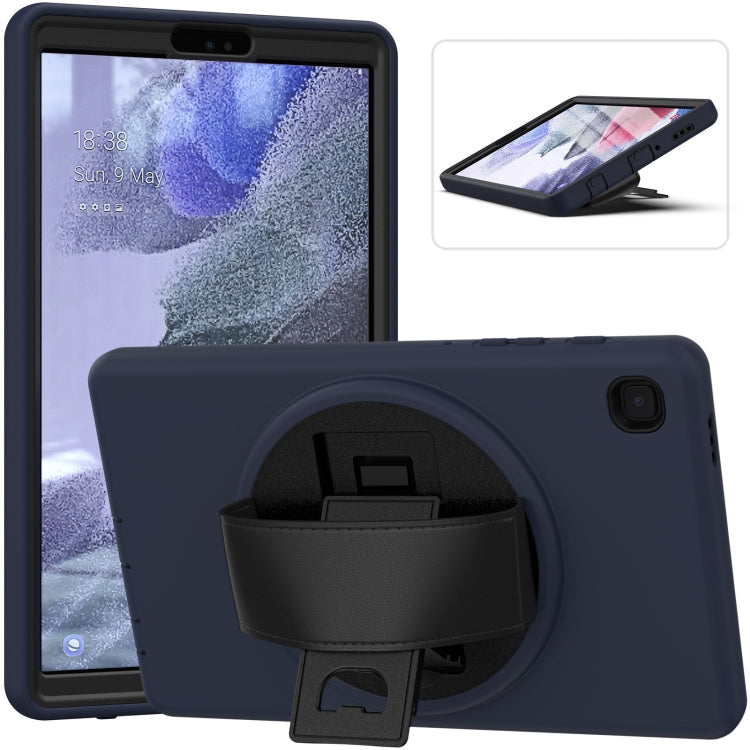 For Samsung Galaxy Tab A7 Lite 8.7 T220 360 Degree Rotation PC + TPU Protective Case with Holder & Hand-strap & Pen Slot