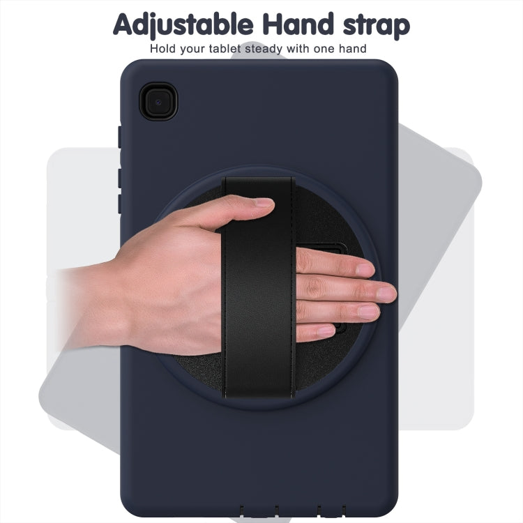 For Samsung Galaxy Tab A7 Lite 8.7 T220 360 Degree Rotation PC + TPU Protective Case with Holder & Hand-strap & Pen Slot