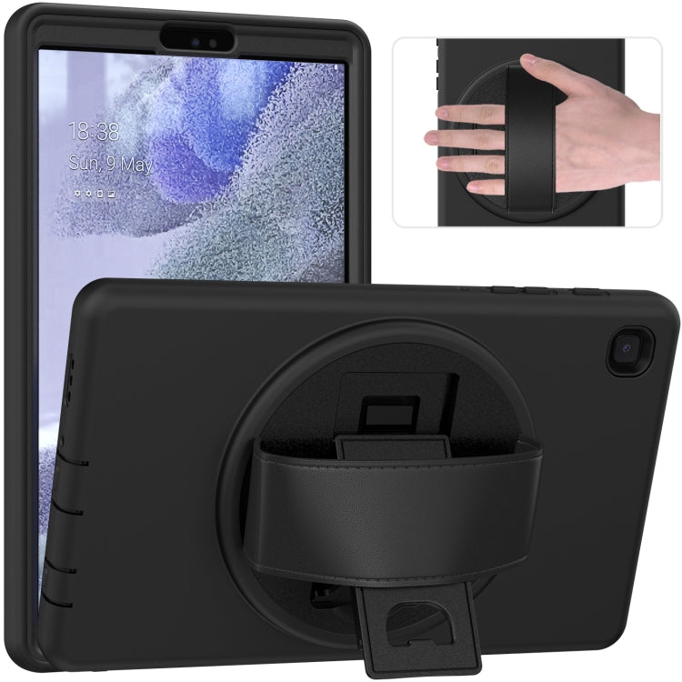 For Samsung Galaxy Tab A7 Lite 8.7 T220 360 Degree Rotation PC + TPU Protective Case with Holder & Hand-strap & Pen Slot