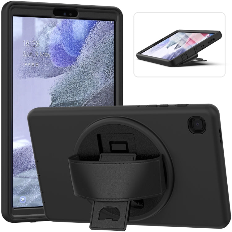 For Samsung Galaxy Tab A7 Lite 8.7 T220 360 Degree Rotation PC + TPU Protective Case with Holder & Hand-strap & Pen Slot